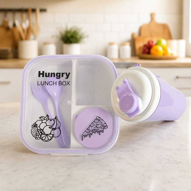 Webedge Solutions Lunch Boxes 2 Containers Plastic School Lunch Box