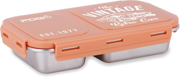 POGON Chit Chat Stainless Steel Lunch Box for Kids, School Tiffin Box 1 Containers Stainless Steel School Lunch Box