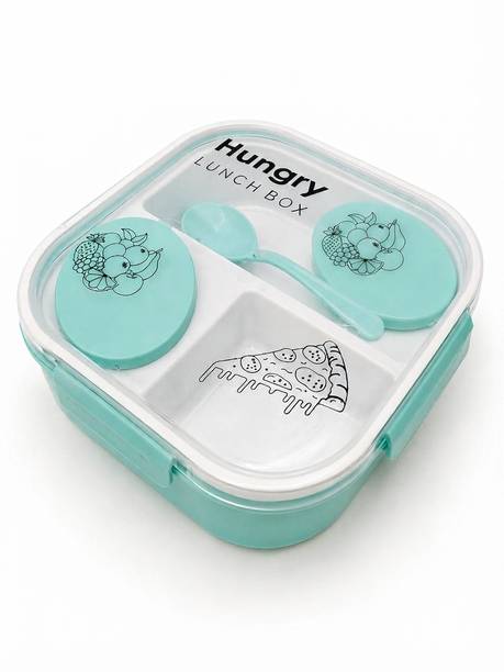 Z S stores LUNCH BOX 3 Containers Plastic School Lunch Box