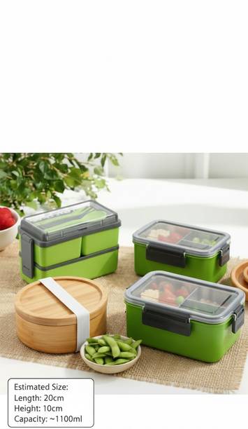 Palastic Stylis lunch box 1 Containers Plastic School Lunch Box