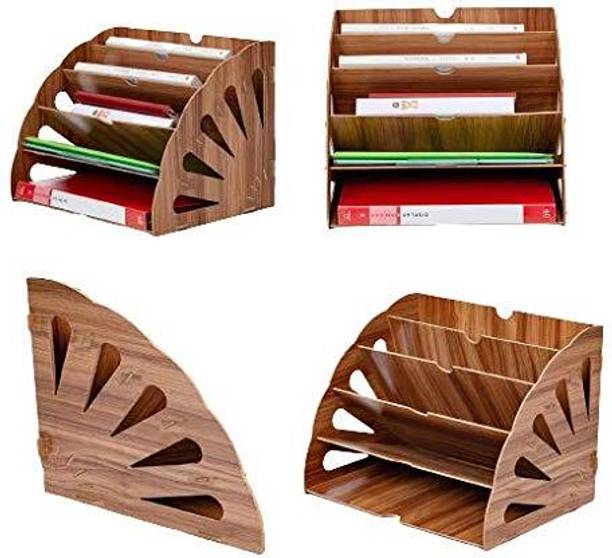 AUXYM Wooden Magazine Rack Table Top Magazine Holder