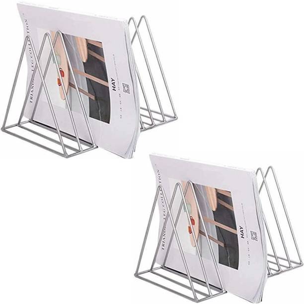 solemn 9 Slot Triangle Rack Magazine Holder Stand/Book Organizer/Newspapers/Files Table Top Magazine Holder