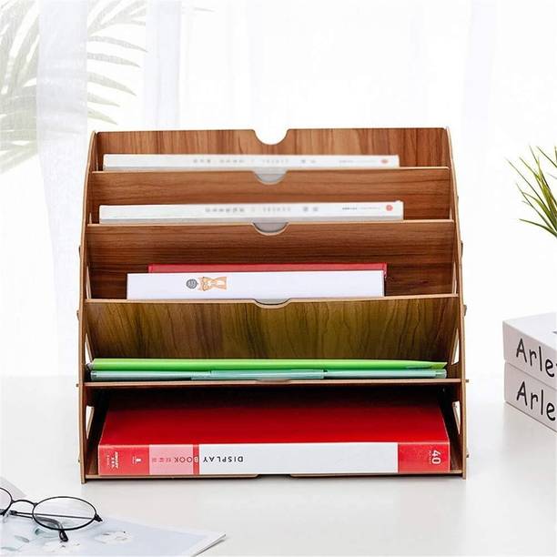 KVIBE Wood Magazine Organizer Table Top Magazine Holder