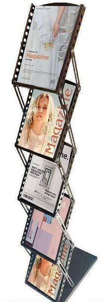 PATHOS INDIA A4 Metal Floor Standing Catalouge Magazine Holder Rack Display Stand Floor Standing Magazine Holder