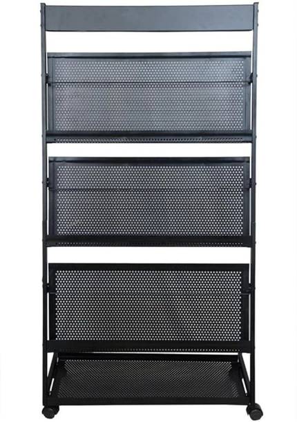 JAISHTEC 4 Tray Straight Magazine stand/ Newspaper Stand-for Home, School, Office Floor Standing Magazine Holder