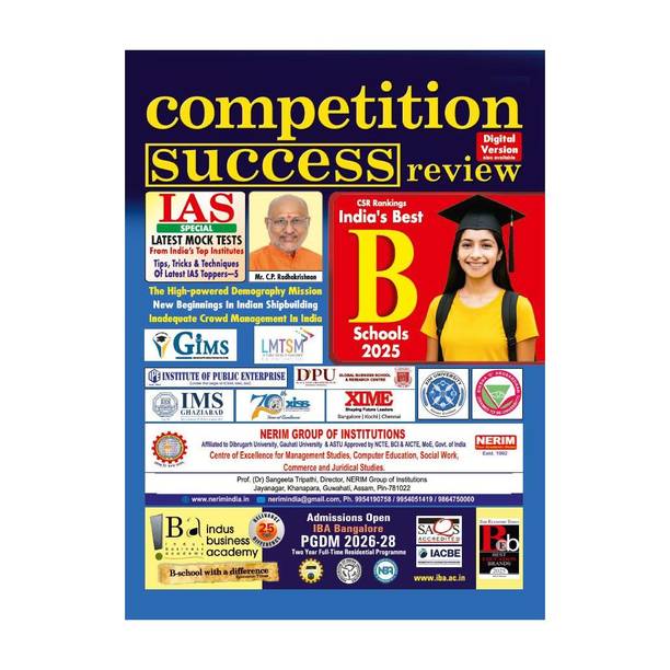 Competition Success Review magazine November 2025 CSR Ranking India's B Schools Magazines