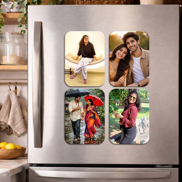 PiyushFrame Customized Photo Fridge Magnets 2.5x3.5 Inch Set of 4 Fridge Magnet Pack of 4