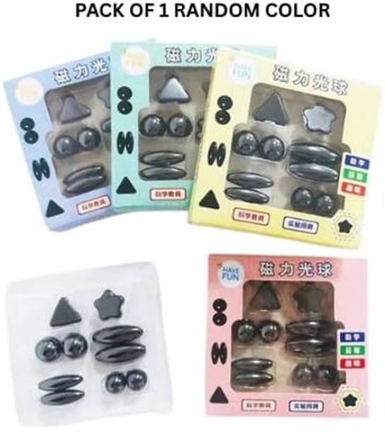 VAIBHAVSGALLARY Magnetic Shape Creative Toy – Random Color Multipurpose Office Magnets Pack of 1