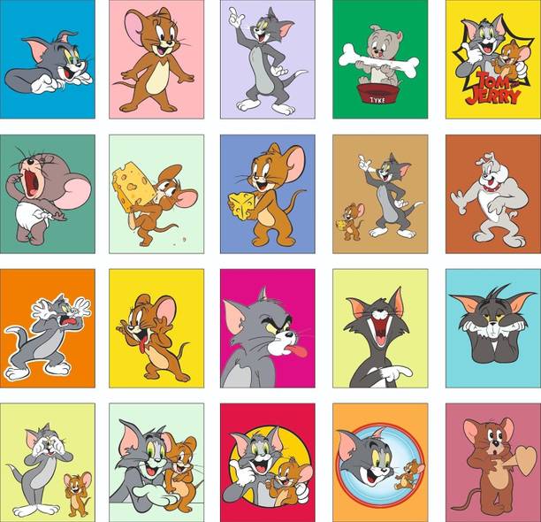 Boenjoy Gifts Tom and Jerry Fridge Magnet, Refrigerator Magnets, Decorative Magnets for Kids Fridge Magnet Pack of 20