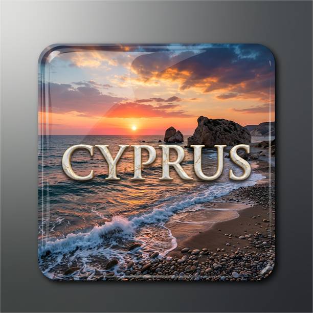 OPRYX Cyprus Sunset Beach Premium Souvenir Magnet Fridge Magnet Pack of 1