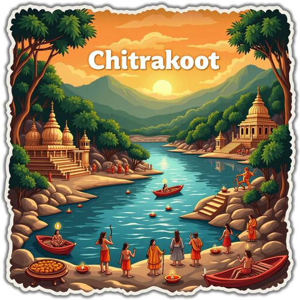 Polibox Chitrakoot Wooden Fridge Magnet For Home & Kitchen Decor Fridge Magnet Pack of 1