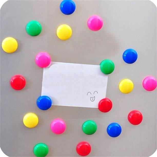DeoDap Colorful Translucent Magnet for Magnetic White-Boards_Q10 Multipurpose Office Magnets Pack of 20