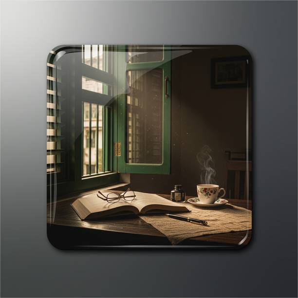 OPRYX Vintage Study & Dark Academia Fridge Magnet (2x2 in, Glossy Finish, Pack of 1) Fridge Magnet Pack of 1