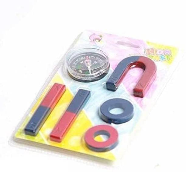 KRYTONE 6 Piece Science Magnet Set Science Experiment tool for Students Multipurpose Office Magnets Pack of 1