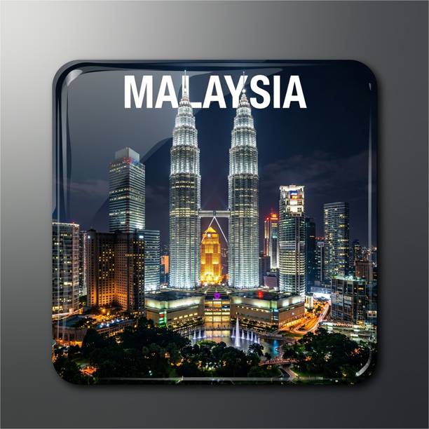 OPRYX Malaysia Petronas Twin Towers Night Skyline Fridge Magnet Fridge Magnet Pack of 1