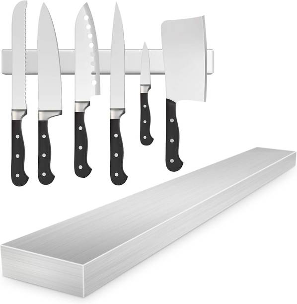 MEDALLIX 12 Inch Magnetic Knife Holder for Wall – Stainless Steel Knife Strip Rack Kitchen Organiser Magnet, Fridge Magnet, Multipurpose Office Magnets Pack of 1