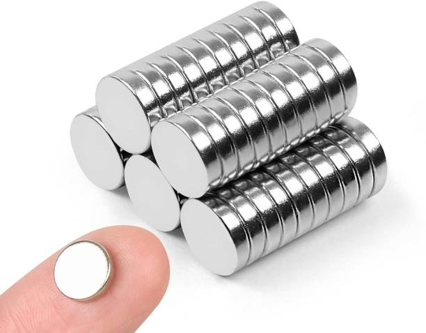 BM RETAIL 20 Piece Silver Round Button Magnet Set (8 x1 mm)Use As Fridge Magnet, Kitchen Organiser Magnet, Multipurpose Office Magnets Pack of 1