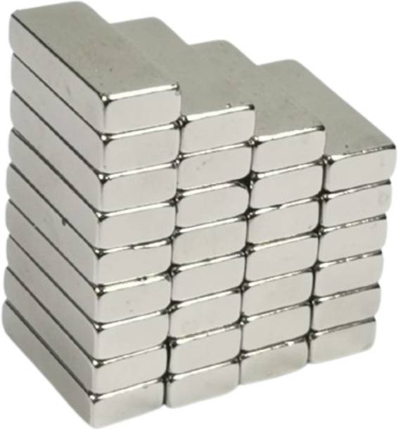 Jinsa 10pcs of 25x10x5mm Rectangle/block Neodymium Rare-Earth Magnets,Arts & crafts Multipurpose Office Magnets Pack of 10