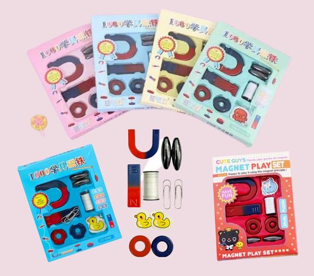 JHA Learn with Magnetism & Kit Multipurpose Office Magnets Pack of 1 (Multicolor) Magnetic Note Pads Pack of 1