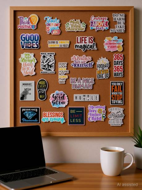 WallDesign Positive Vibes Motivation Magnets - Uplifting Designs for Home Set of 26 Fridge Magnet Pack of 26