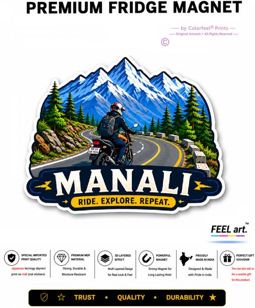 feelartstore Solang Valley Premium Fridge Magnet Fridge Magnet Pack of 1