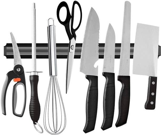 Crasts Magnetic Knife Holder Rack for Kitchen Organiser Magnet Pack of 2
