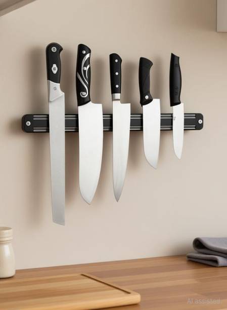Purabelle Wall Mount Magnetic Bar Strong Strip Holder for Knife/Scissor/Kitchen Tools Kitchen Organiser Magnet Pack of 1