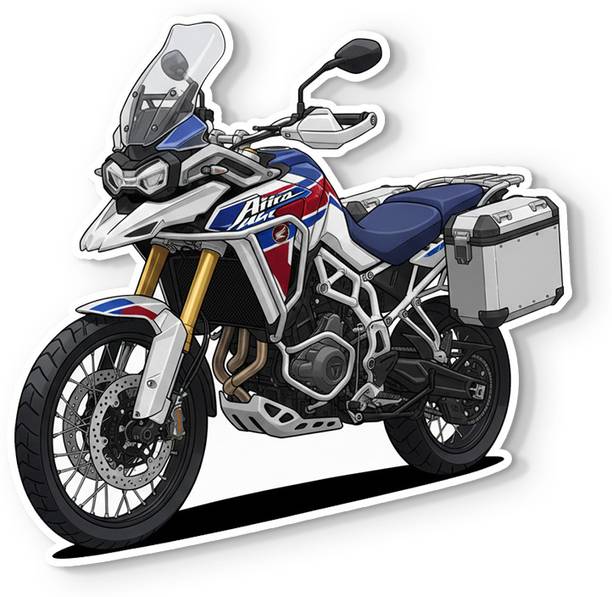 Gifteeng Hnda Africa Twin 4inch Wooden Dream Bike 4mm Thick Stylish Magnet for Gifts Fridge Magnet Pack of 1