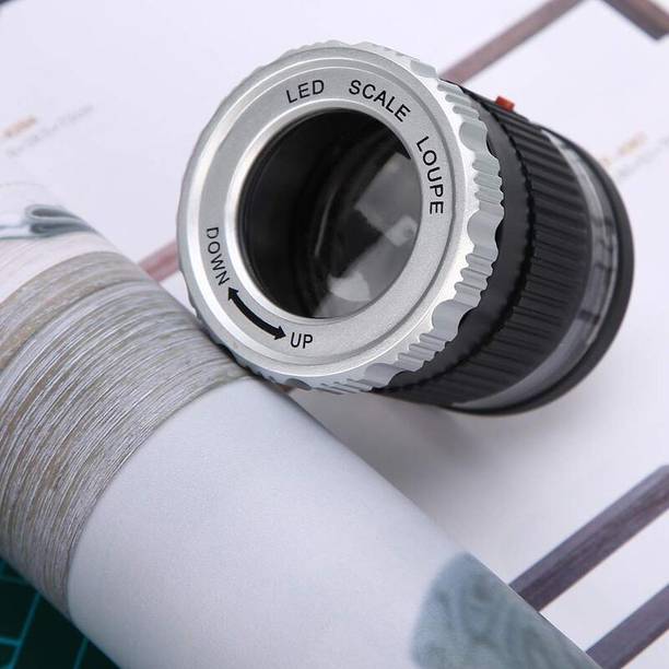 MyJerry MG13 - 6 LED, 30x Magnification 40X Microscope Loupe Magnifier with Scale