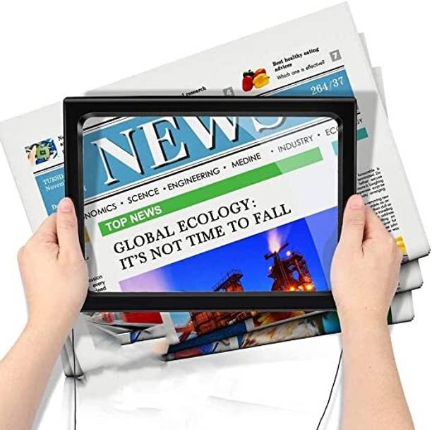 Bellveen The full page size Clear This magnifying reading desk is made of ABS frame + high quality PVC lens