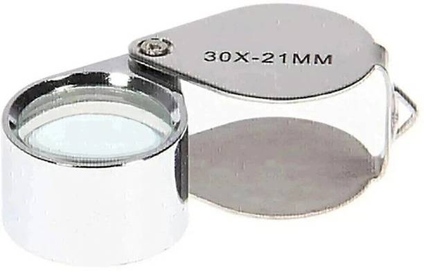 Justakeit Pocket Jewelry Loupe 30x 21mm Jewelers Eye Magnifying Glass Magnifier 20 x 30x Jewelry Magnifier