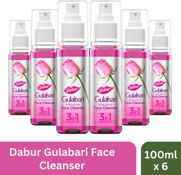 Dabur Gulabari Rose Glow Face Cleanser : 3 in 1 - Cleanse, Moisturise & Refresh Makeup Remover
