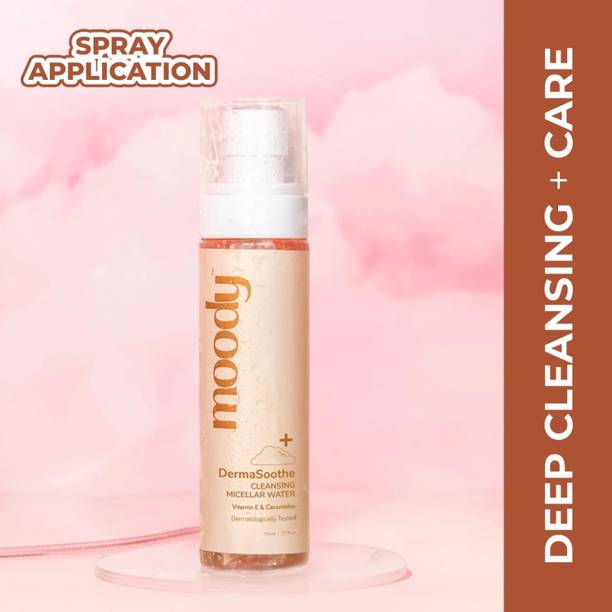 मूडी DermaSoothe Micellar Water Make Up Remover Mist with Rice & Ceramides मेकअप रिमूवर
