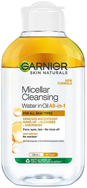 गार्नियर Oil infused Cleansing Water - Waterproof Makeup Remover For All Skin Types मेकअप रिमूवर