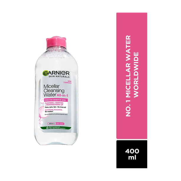 GARNIER Micellar Cleansing Water, Gentle Cleanser For Everyday Use Makeup Remover