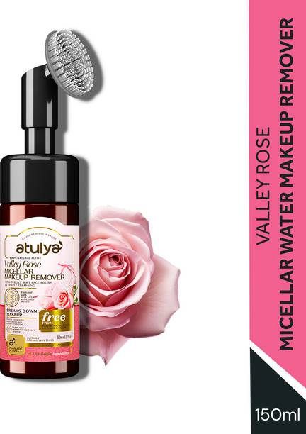 Atulya Valley Rose Micellar Makeup Remover with foaming brush Makeup Remover