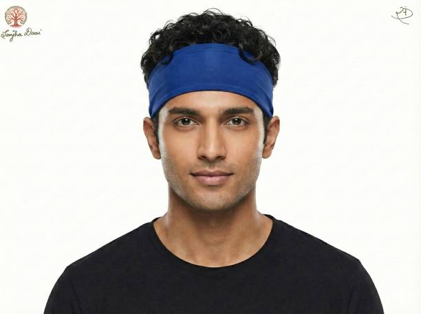 SANJHADAAI Sports Headband Royal Blue Makeup Headband
