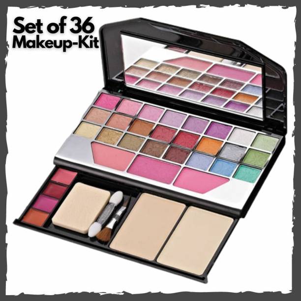 NYN Makeup Kit - Eye-Shadows, Lip Colors, Blushes, Sponges, Brushes & Blender(80242)
