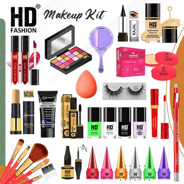 HD Fashion 30 Pcs Flawless beauty Waterproof Professional Makeup Kit Full Set For Women 47