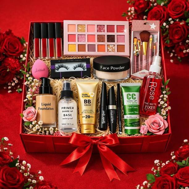 ROSEFLIX doting vision Premium Quality Face Makeup Combo Pack Of 12Pcs
