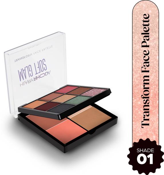 Hilary Rhoda Transform Face Palette|Highly Pigmented |Matte & Shimmer Finish |18g (Soft Glam)