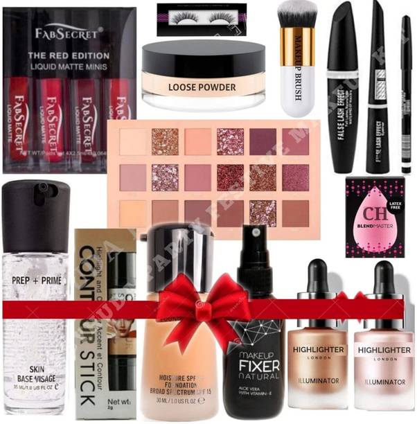 bAIRSTOW Makeup Kit Combo for Girls & Women with 15 Essential Products