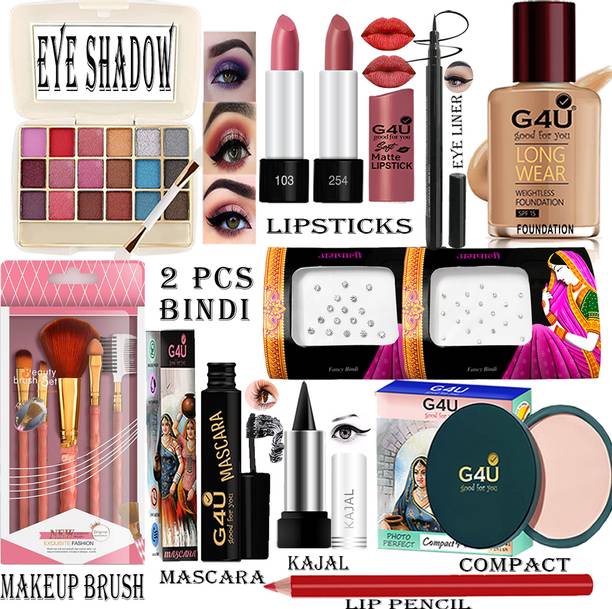 G4U 16Pcs Pack Classics Cute & Bold Makeup Kit Set For Girls/Women 26j2022A33