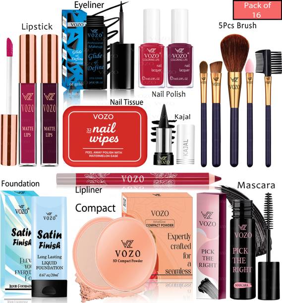 VOZO Complete Makeup Kit with 16 Must-Have Beauty Essentials