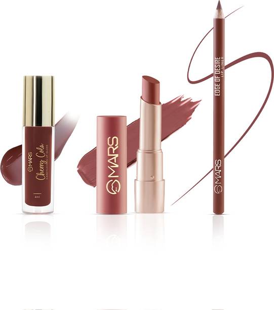MARS Lip Makeup Kit with Lip Liner, Lipstick & Lip Gloss