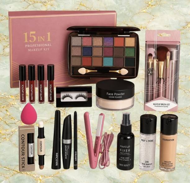 brown blush Everyday Elegance Makeup Kit with Full Beauty Essentials Set