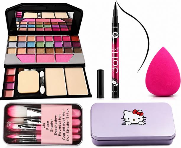JIYAKRISH all in one kit with brush, eyeliner and puff