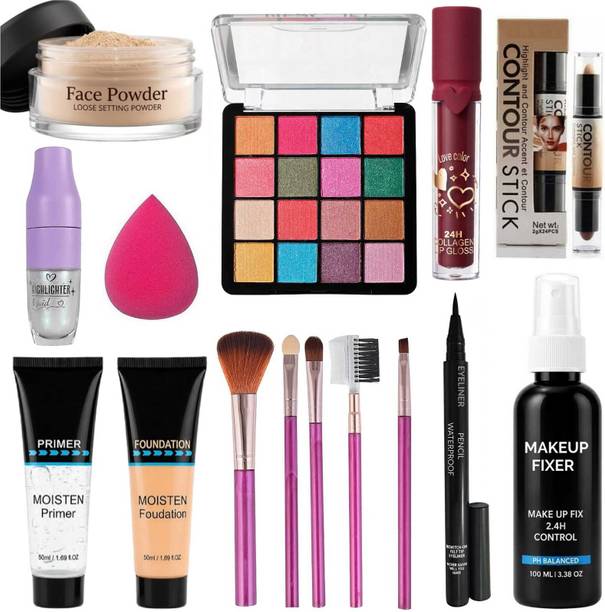 LOVE HUDA All Product Pack Combo Branded HD Makeup Waterproof Box Set for Women Girls Kit