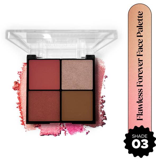 Hilary Rhoda Flawless Forever Face Palette | All-in-one Makeup Kit | Highly Pigmented | Dark