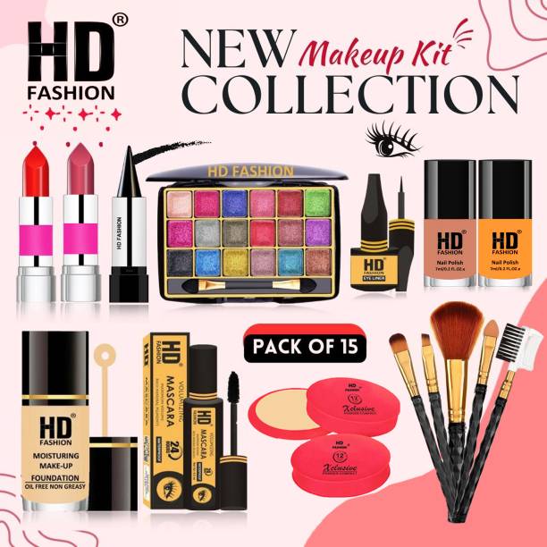 HD Fashion Magical 15Pcs. Xclusive Instant Glow All In One Waterproof Makeup Kit HCA1932